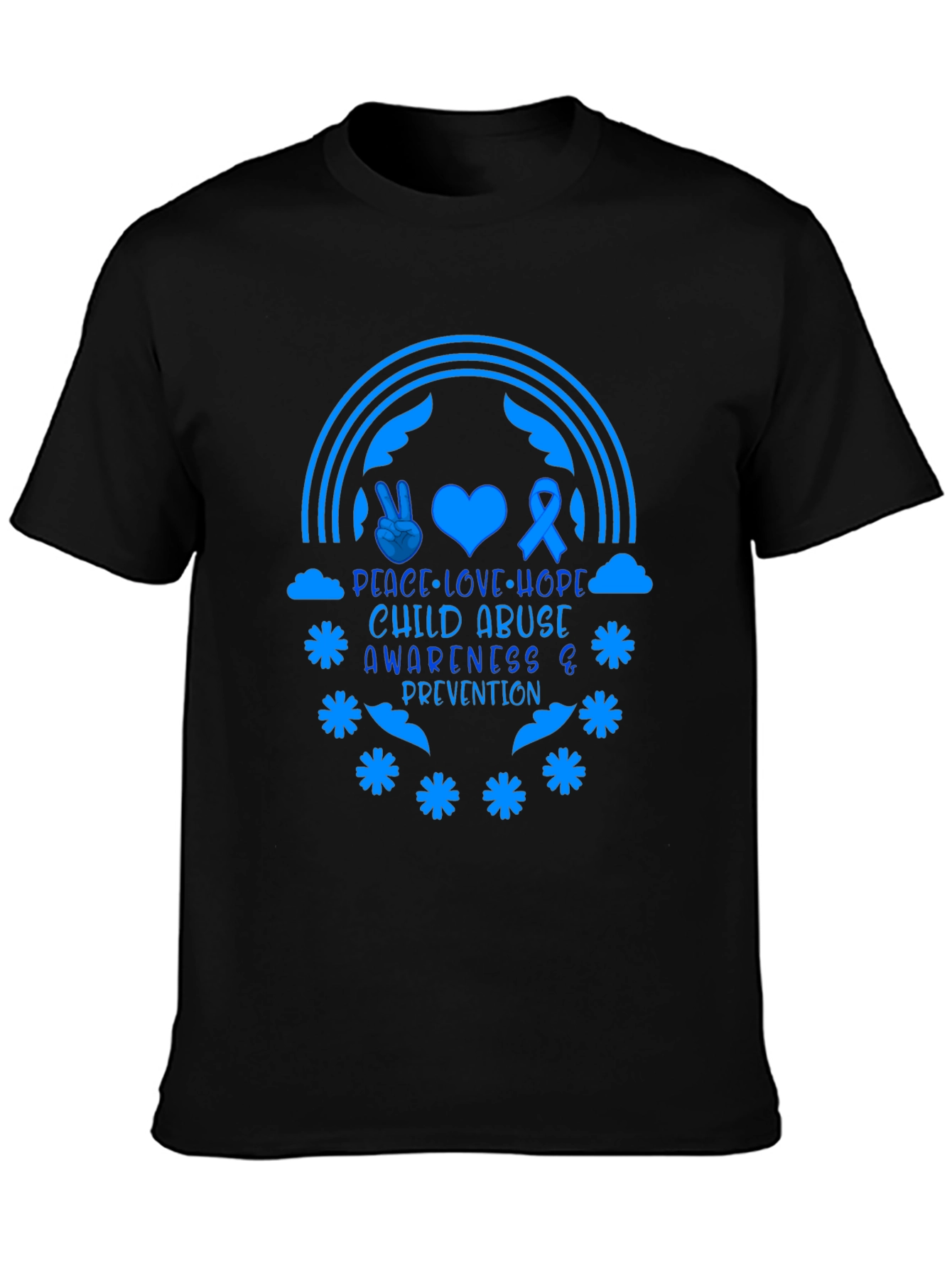 Child Abuse Awareness Tee - Peace Love Hope