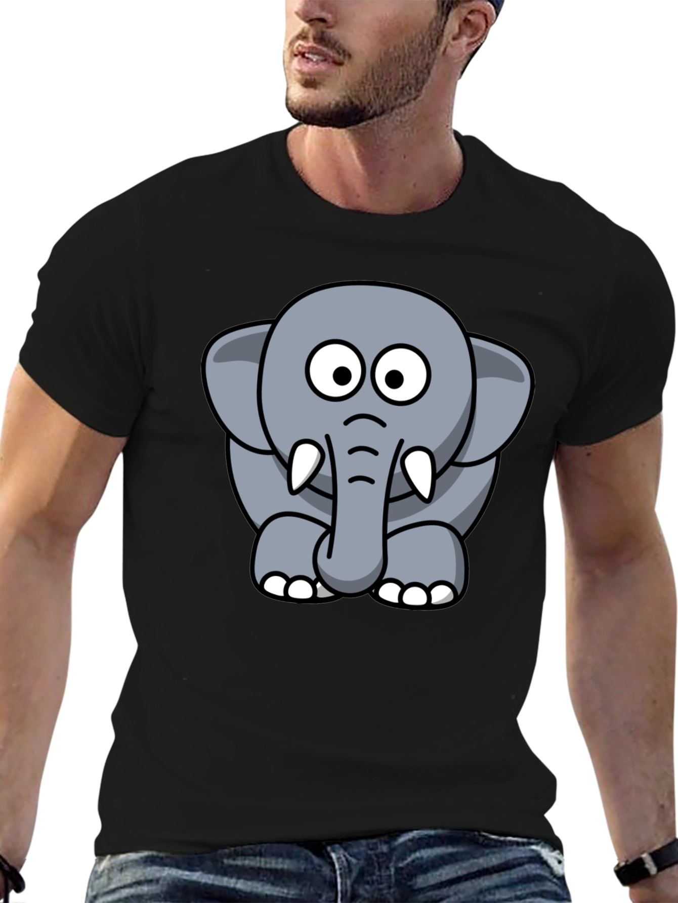 Cute Cartoon Elephant Graphic Tee