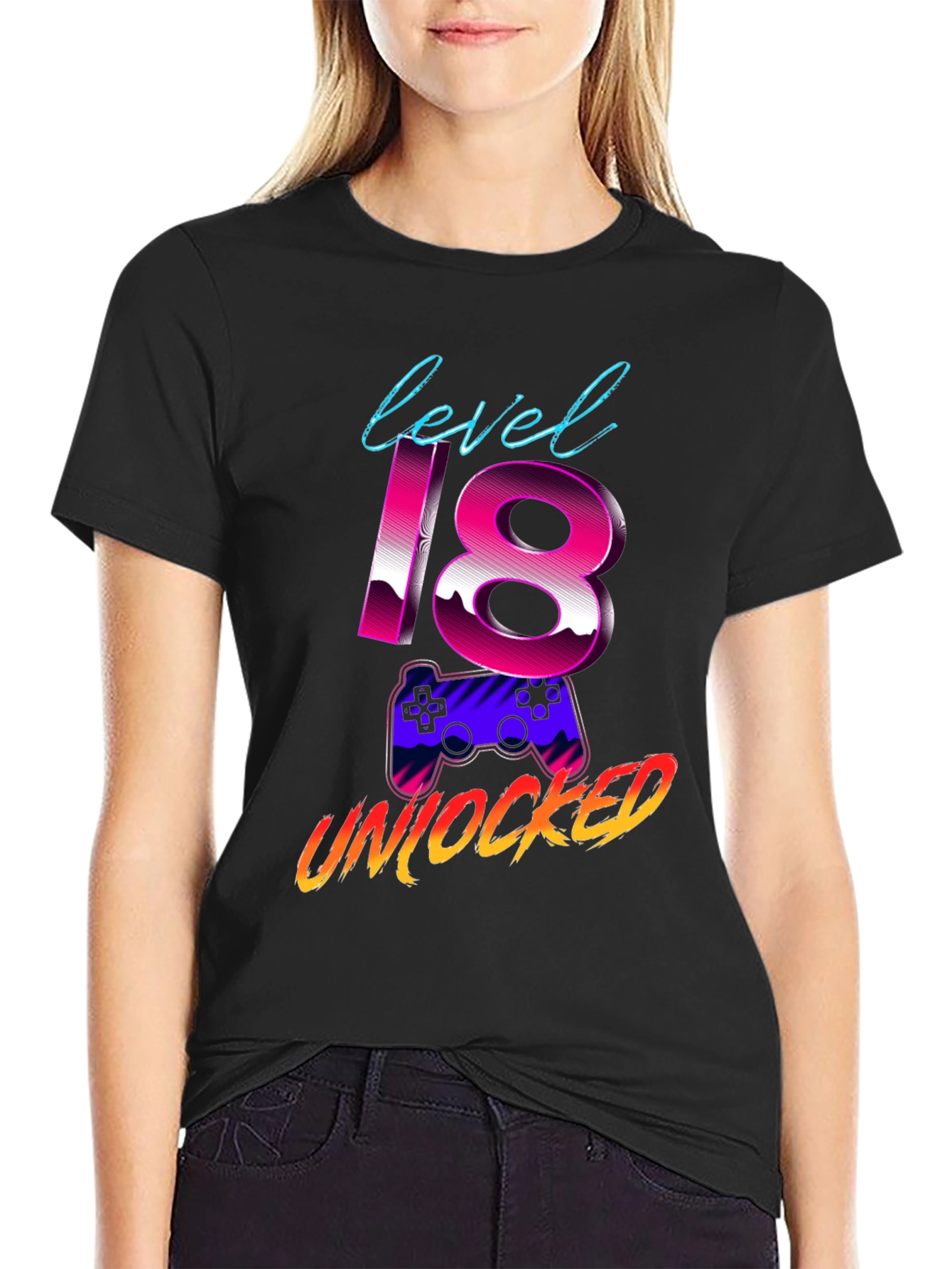 Level 18 Unlocked Gaming Birthday T-Shirt