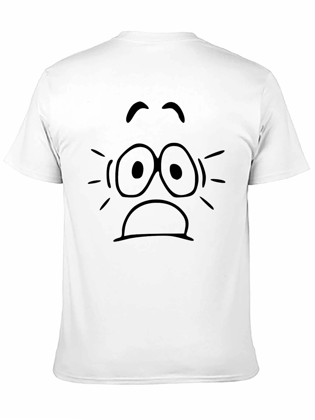 Shocked Expression Graphic Tee - Unisex Black T-Shirt