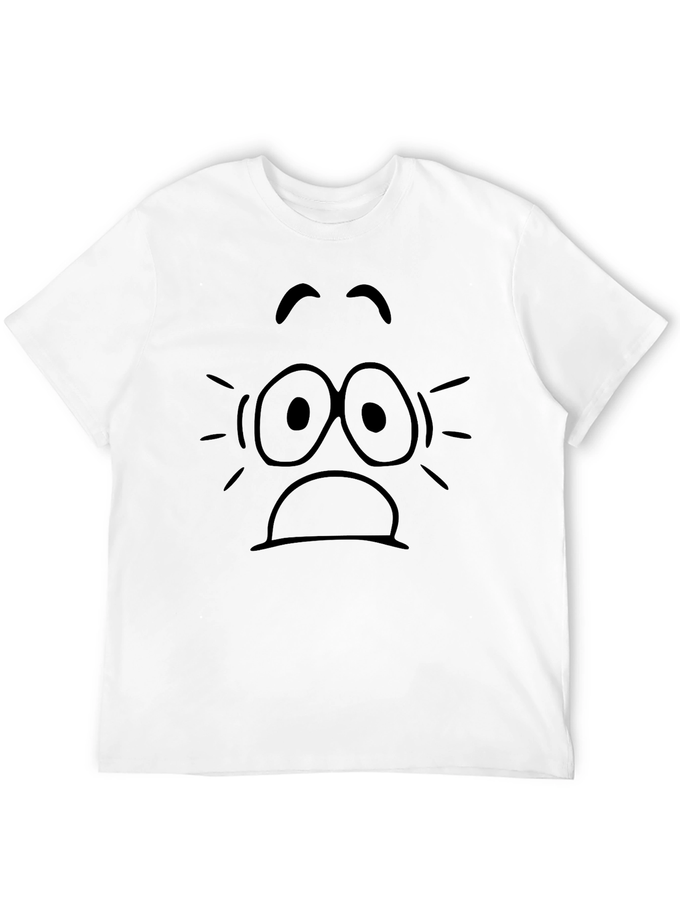 Shocked Expression Graphic Tee - Unisex Black T-Shirt