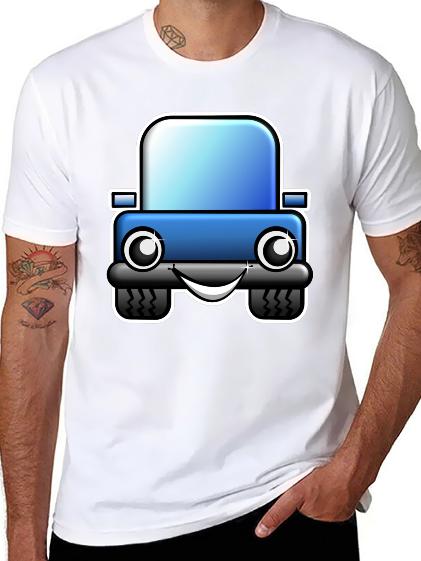 Cartoon Car T-Shirt - Fun Graphic Tee