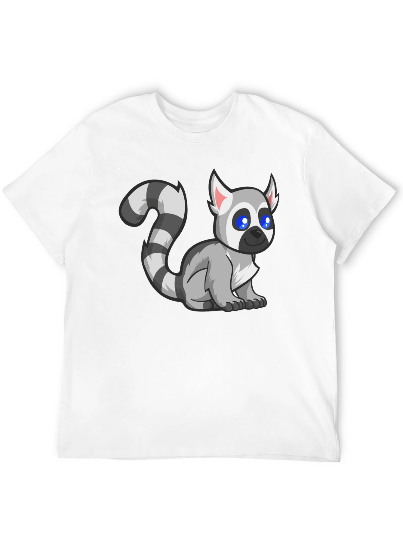 Lemur Graphic Tee - Black Cotton T-Shirt