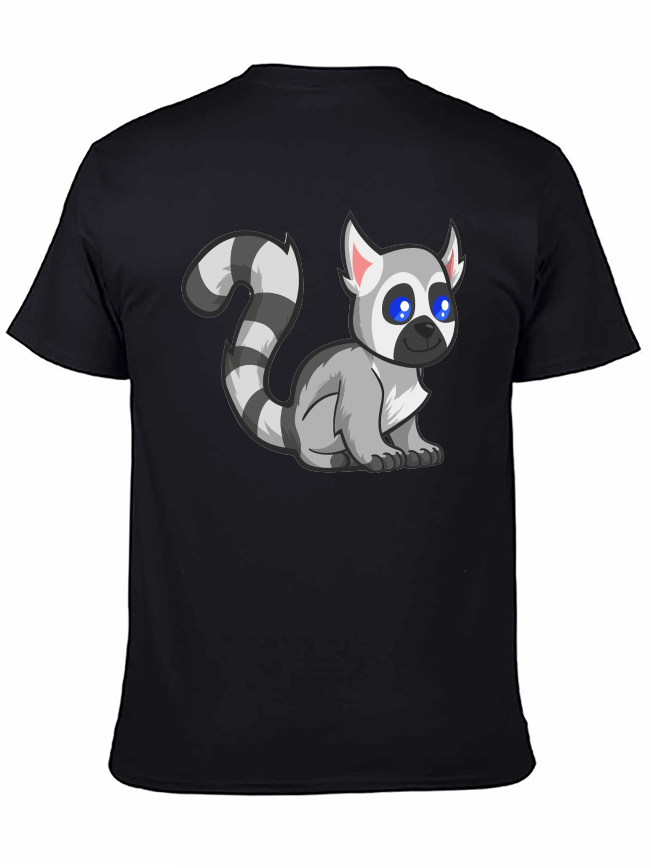 Lemur Graphic Tee - Black Cotton T-Shirt