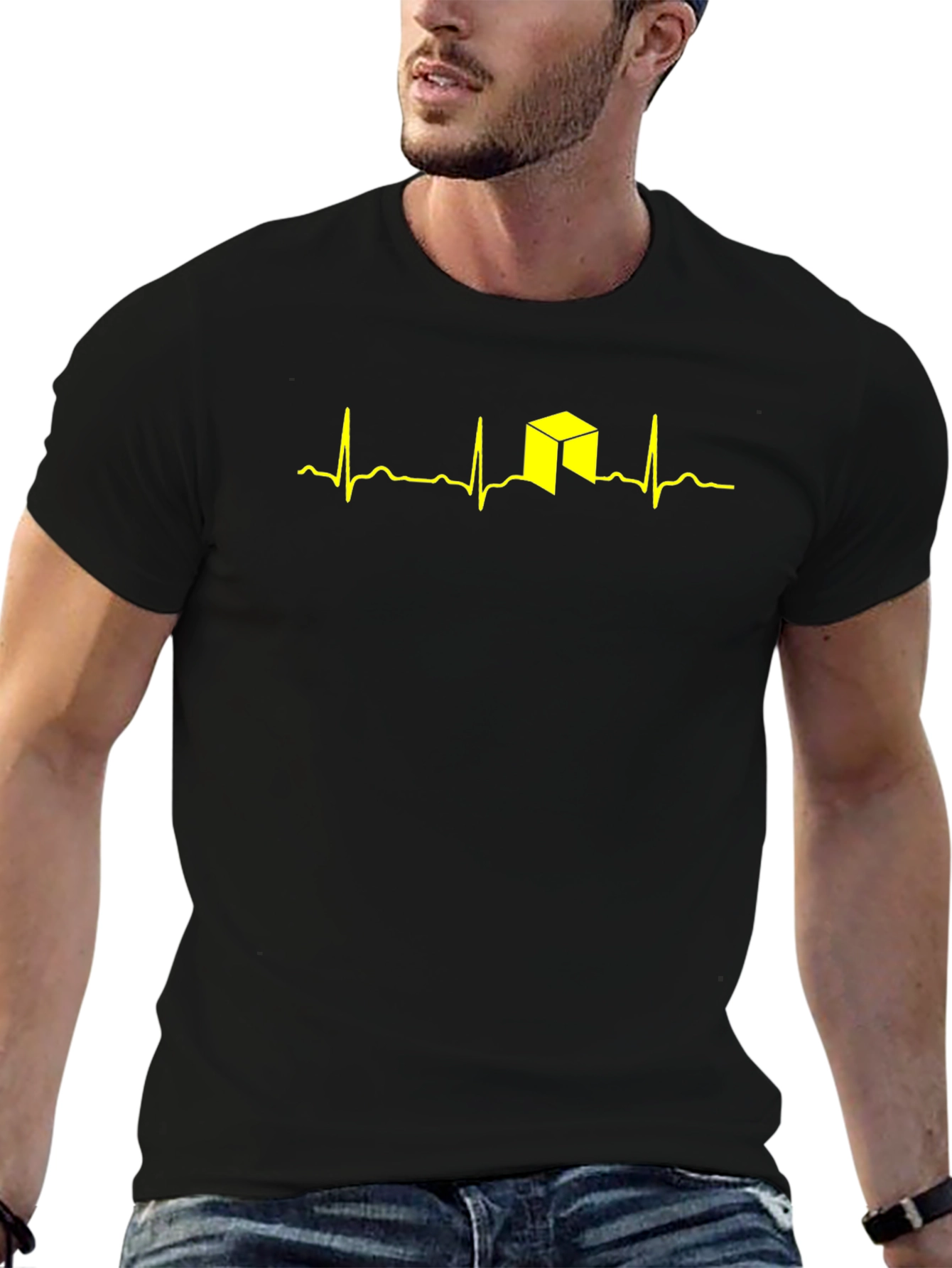 Neo Crypto Heartbeat T-Shirt - Blockchain Lover Tee