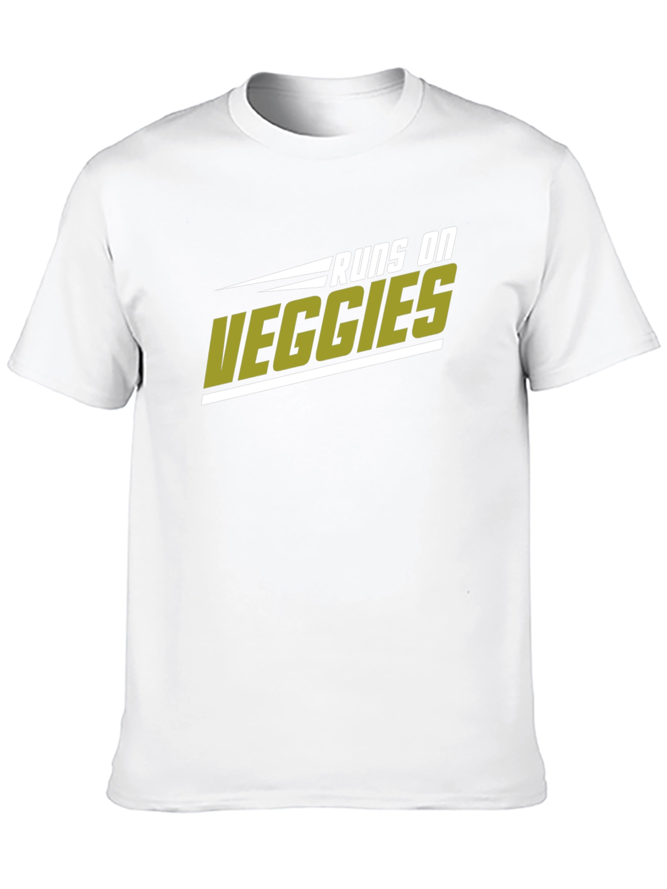 Runs on Veggies Graphic T-Shirt - Black