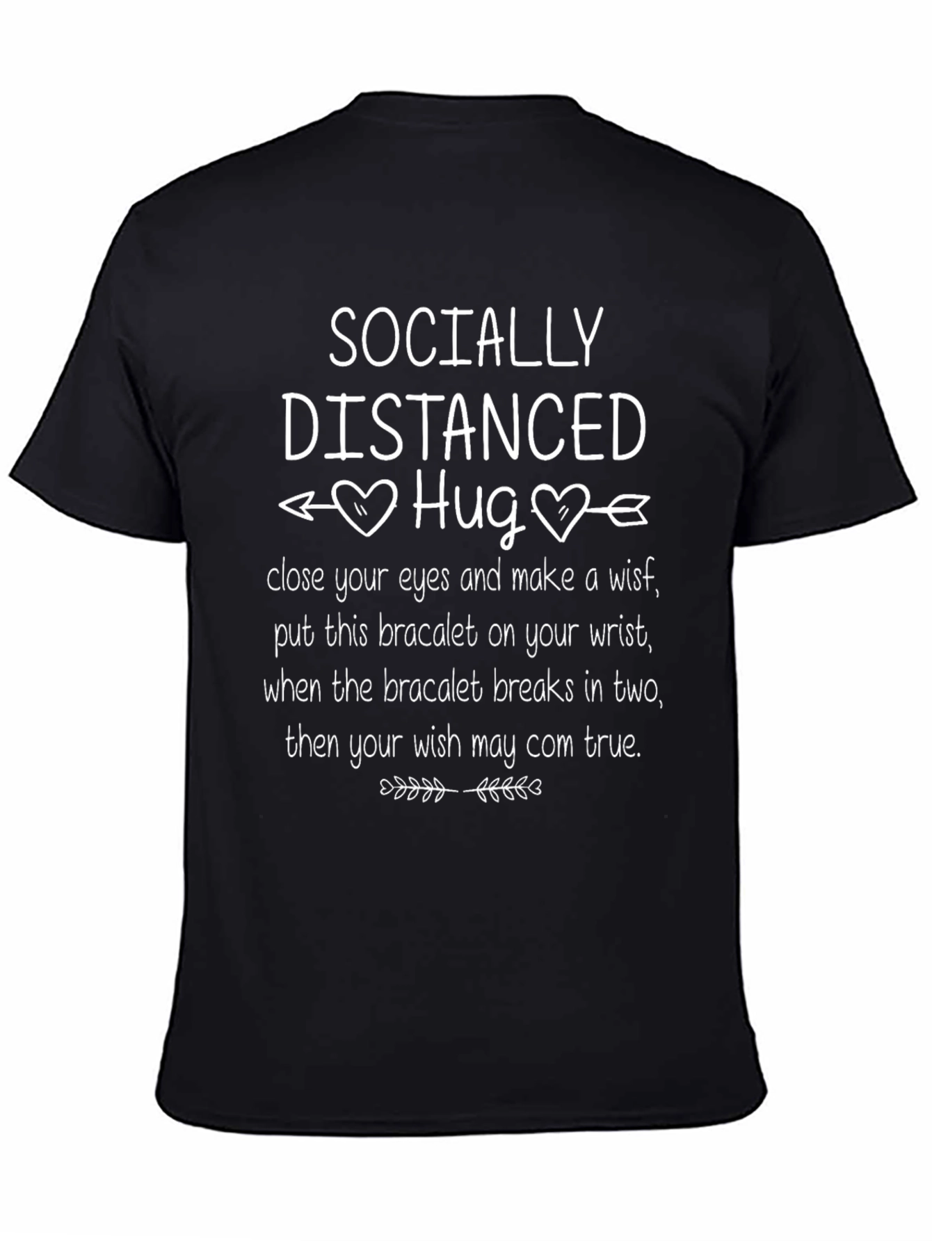 Socially Distanced Hug Graphic T-Shirt