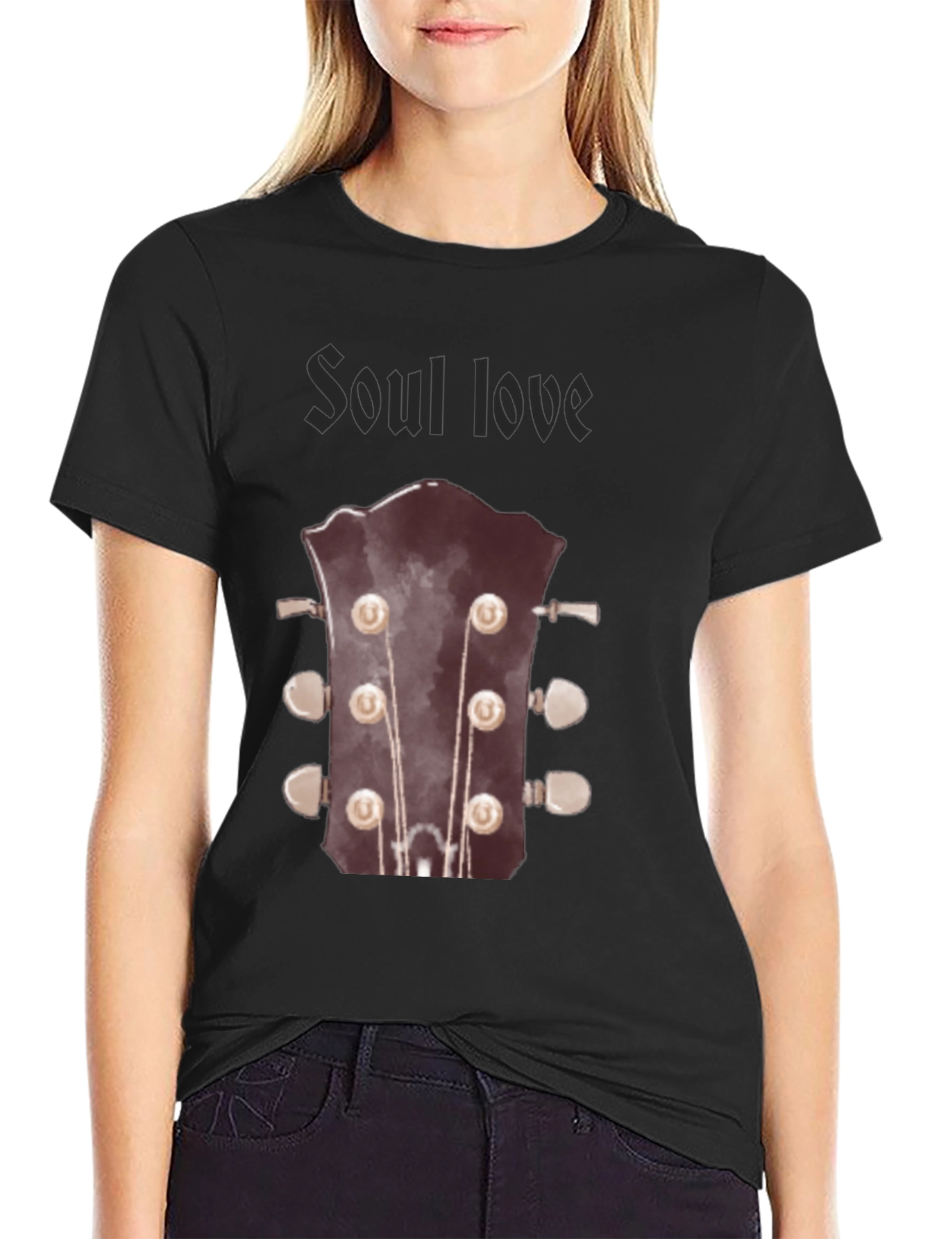 Soul Love Guitar T-Shirt - Black