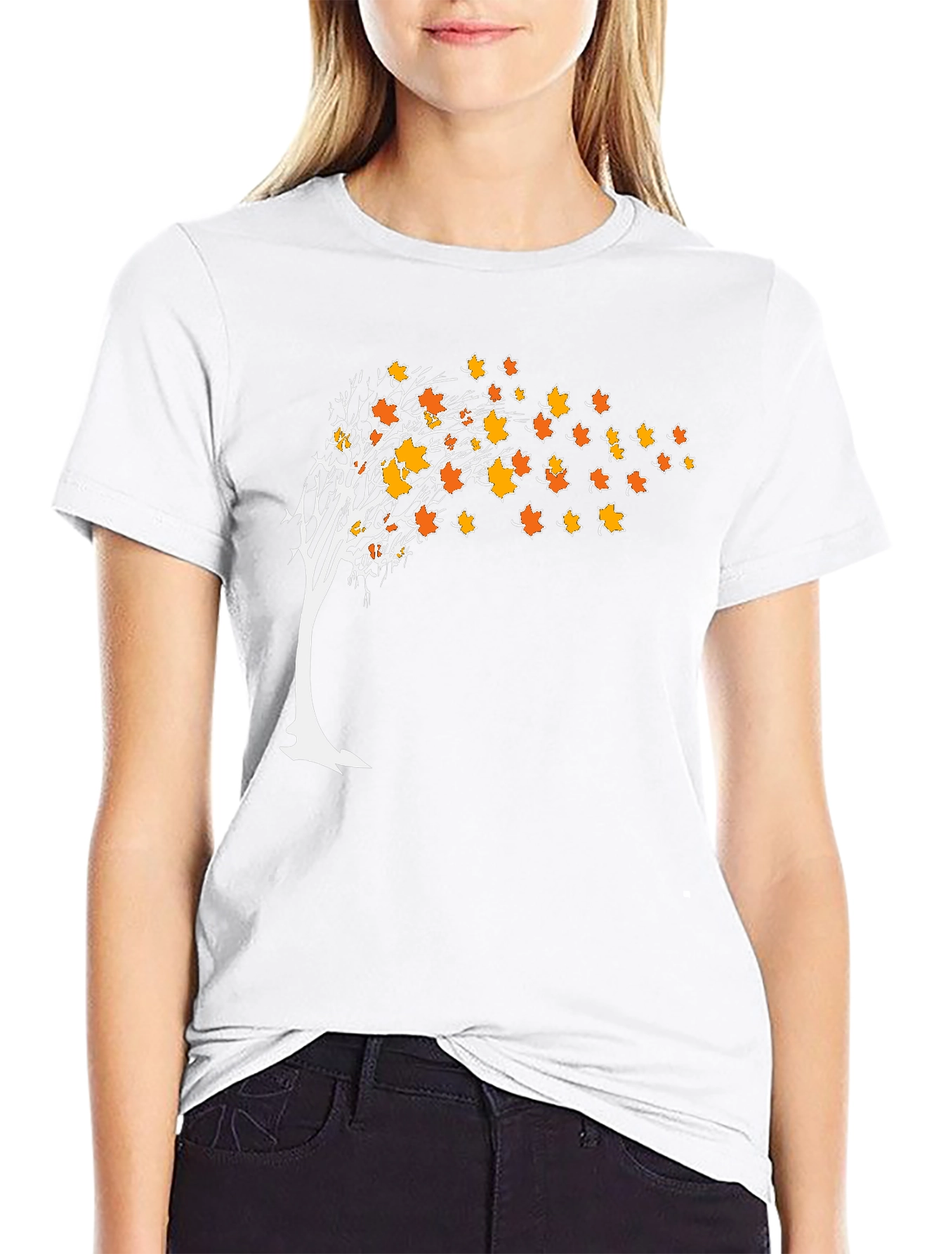 Autumn Tree Graphic Tee - Black