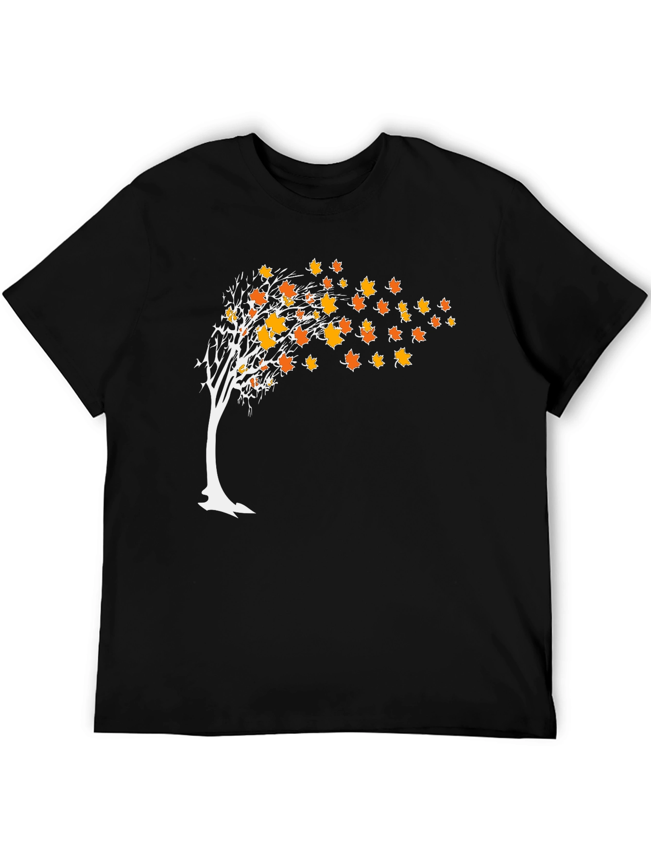 Autumn Tree Graphic Tee - Black