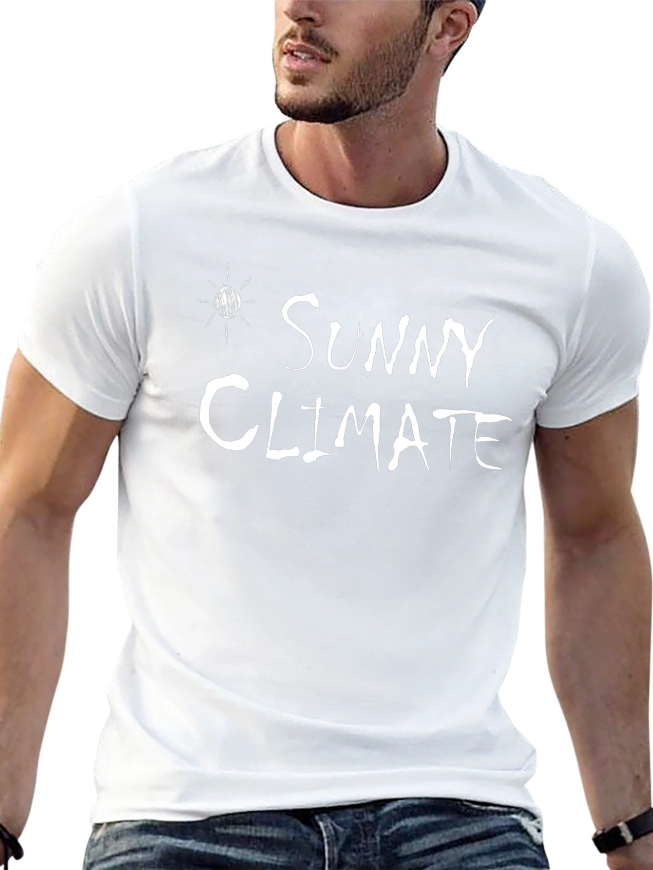 Sunny Climate Graphic Tee - Black Cotton T-Shirt