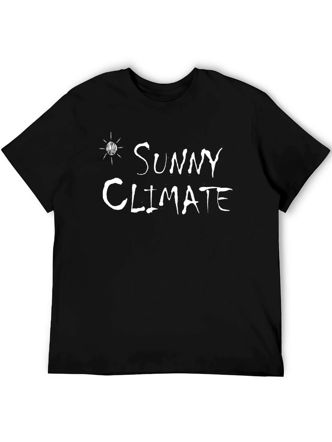 Sunny Climate Graphic Tee - Black Cotton T-Shirt