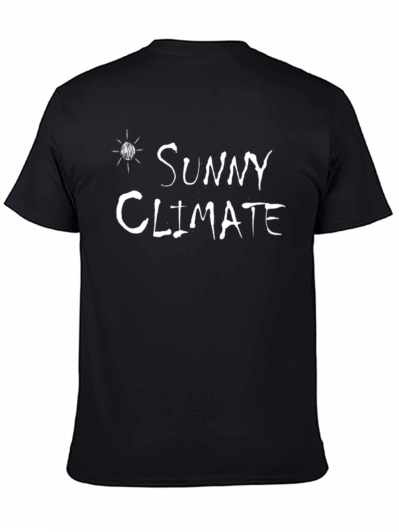 Sunny Climate Graphic Tee - Black Cotton T-Shirt