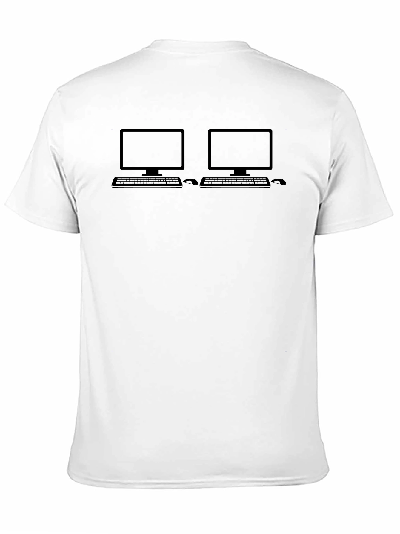 Black Twin PC Setup Graphic Tee - Programmer/Gamer Style