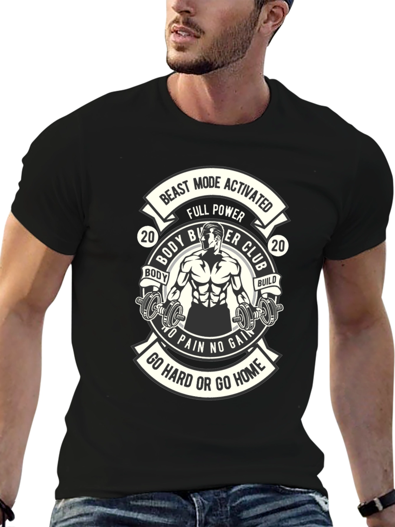 Beast Mode Activated Body Builder Club T-Shirt