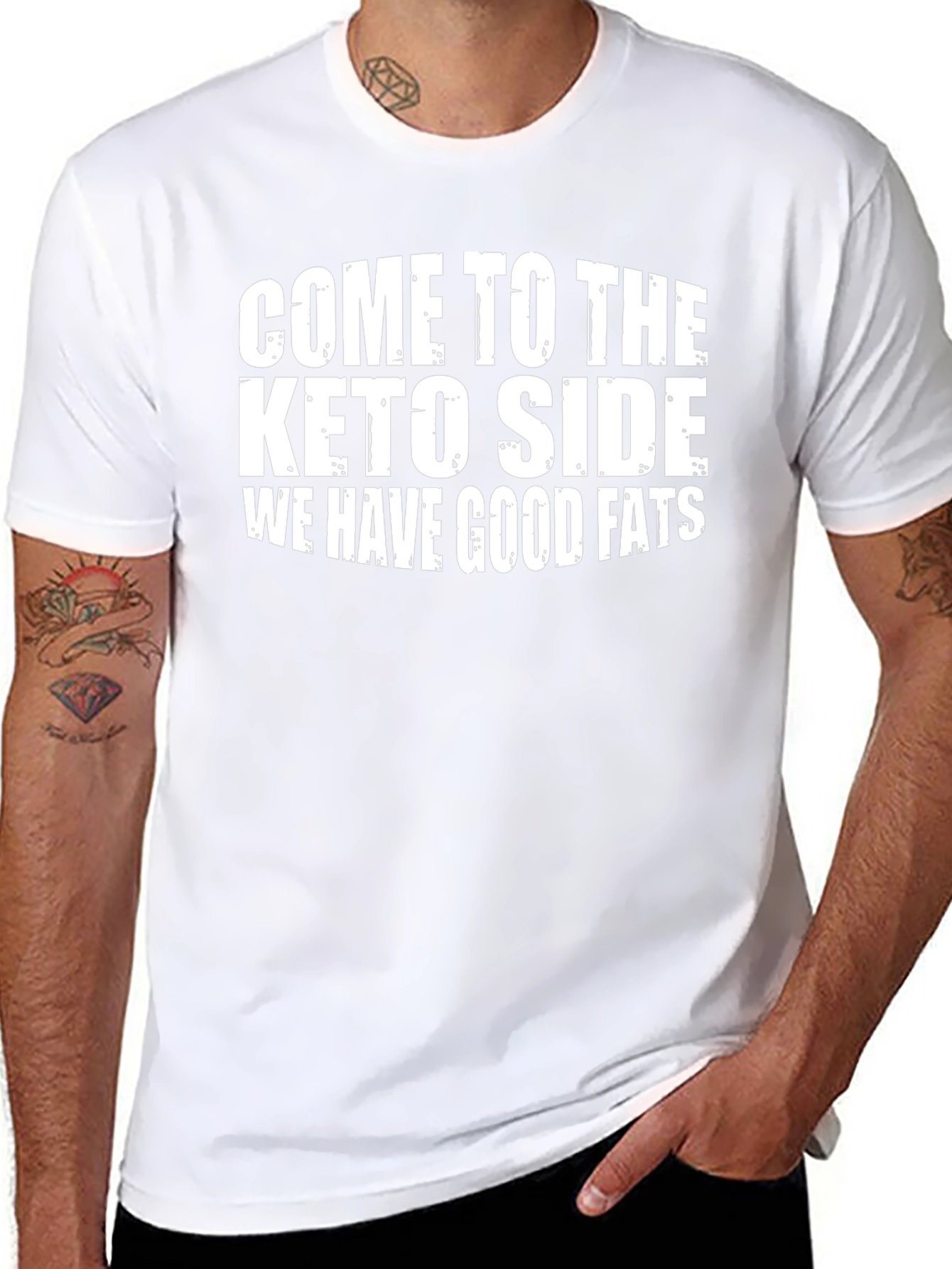 Keto Side Good Fats Black T-Shirt