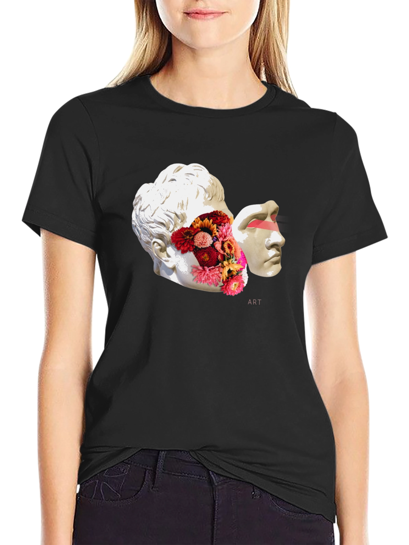 Artistic Sculpture Graphic Tee - Modern Art T-Shirt