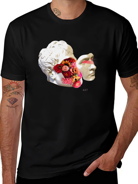 Artistic Sculpture Graphic Tee - Modern Art T-Shirt