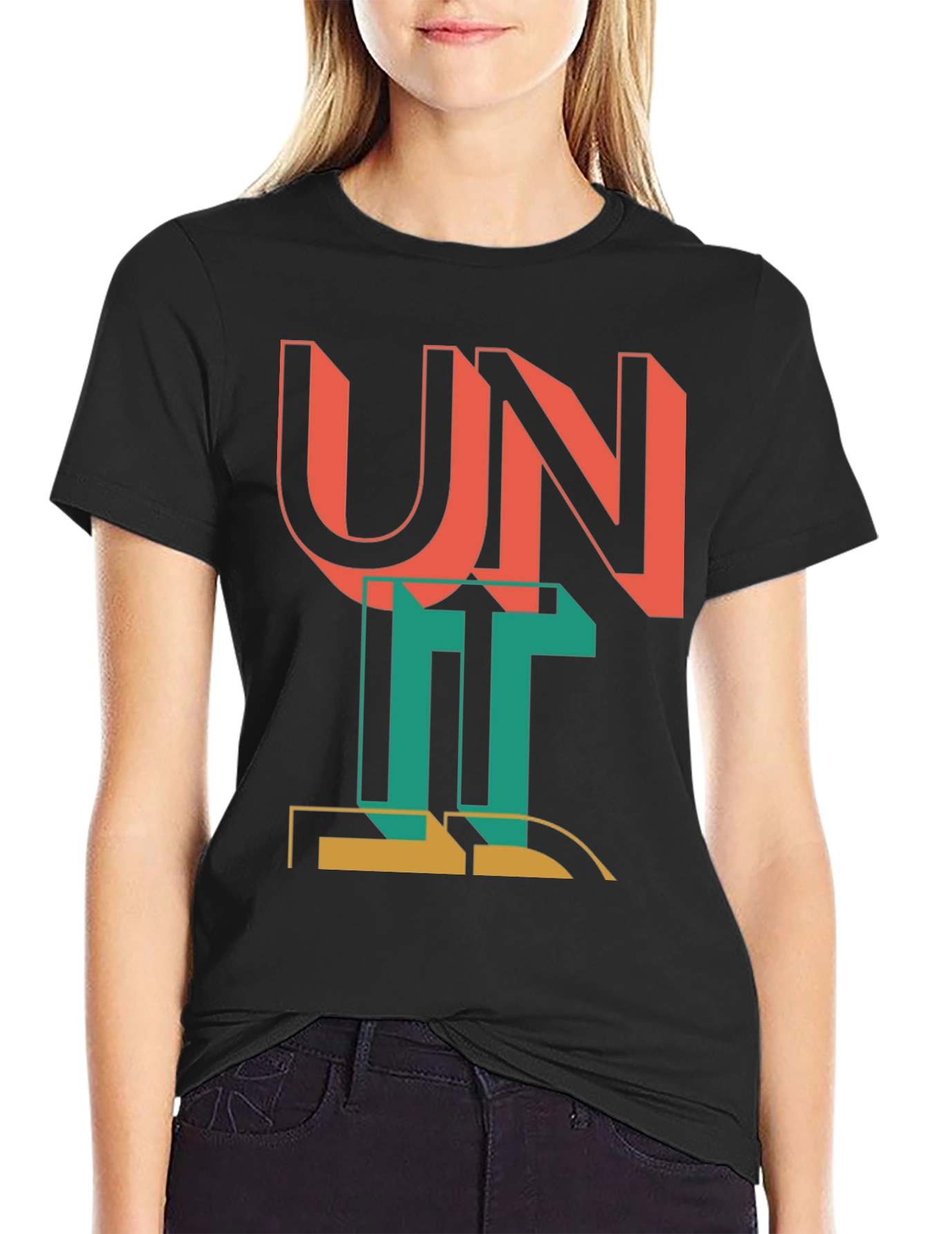 Unique Graphic Print Tee - Modern Style