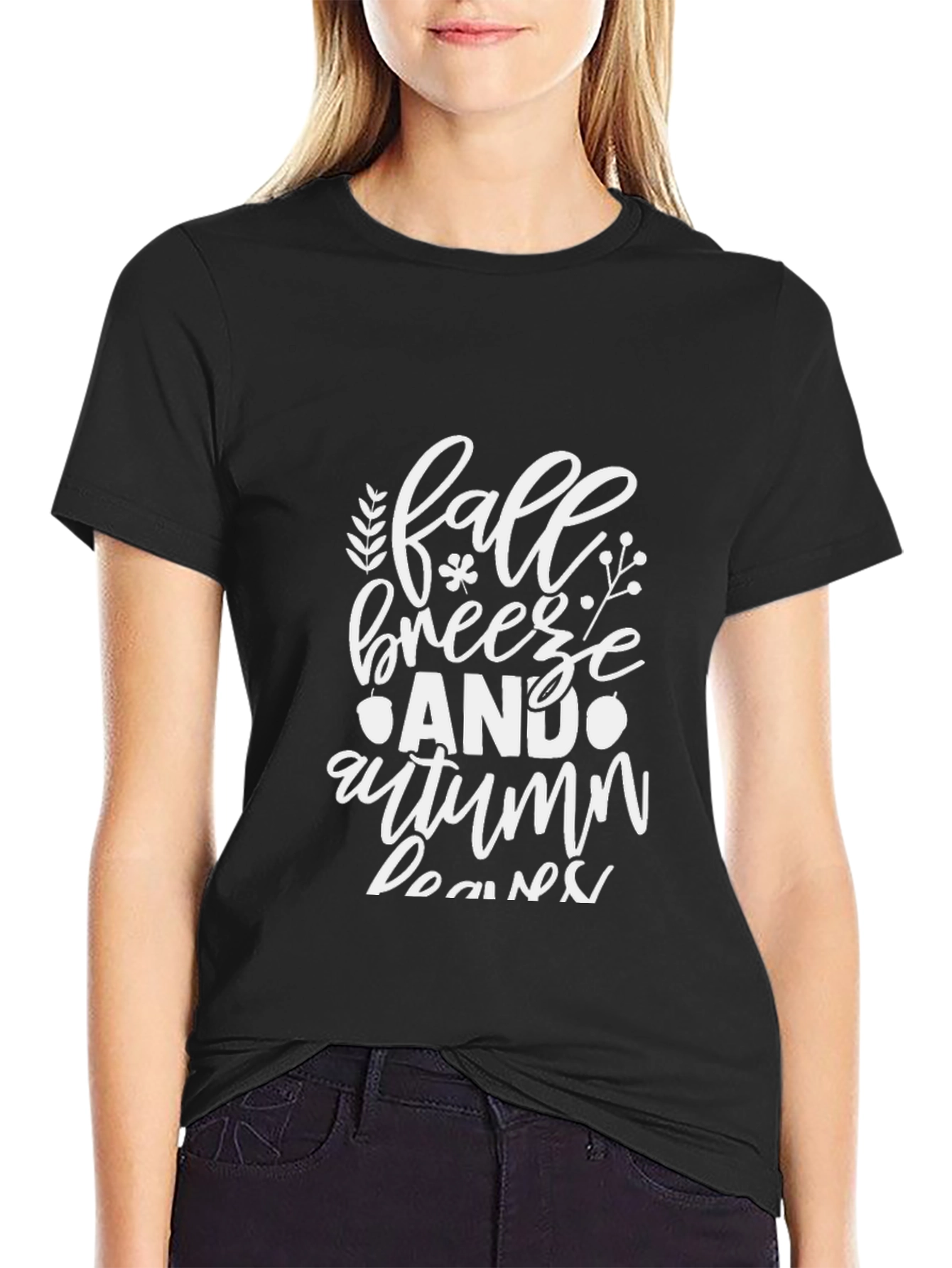 Fall Breeze Autumn Leaves Graphic Tee
