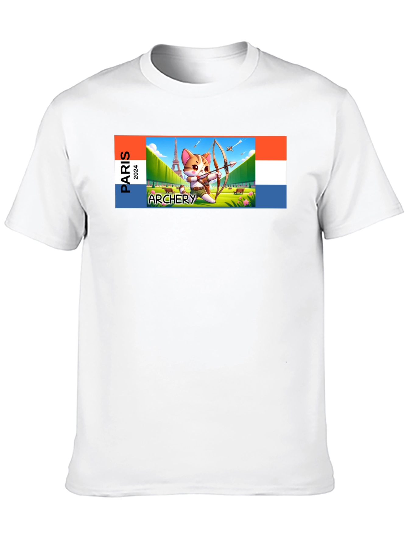 Paris 2024 Archery Cat T-Shirt