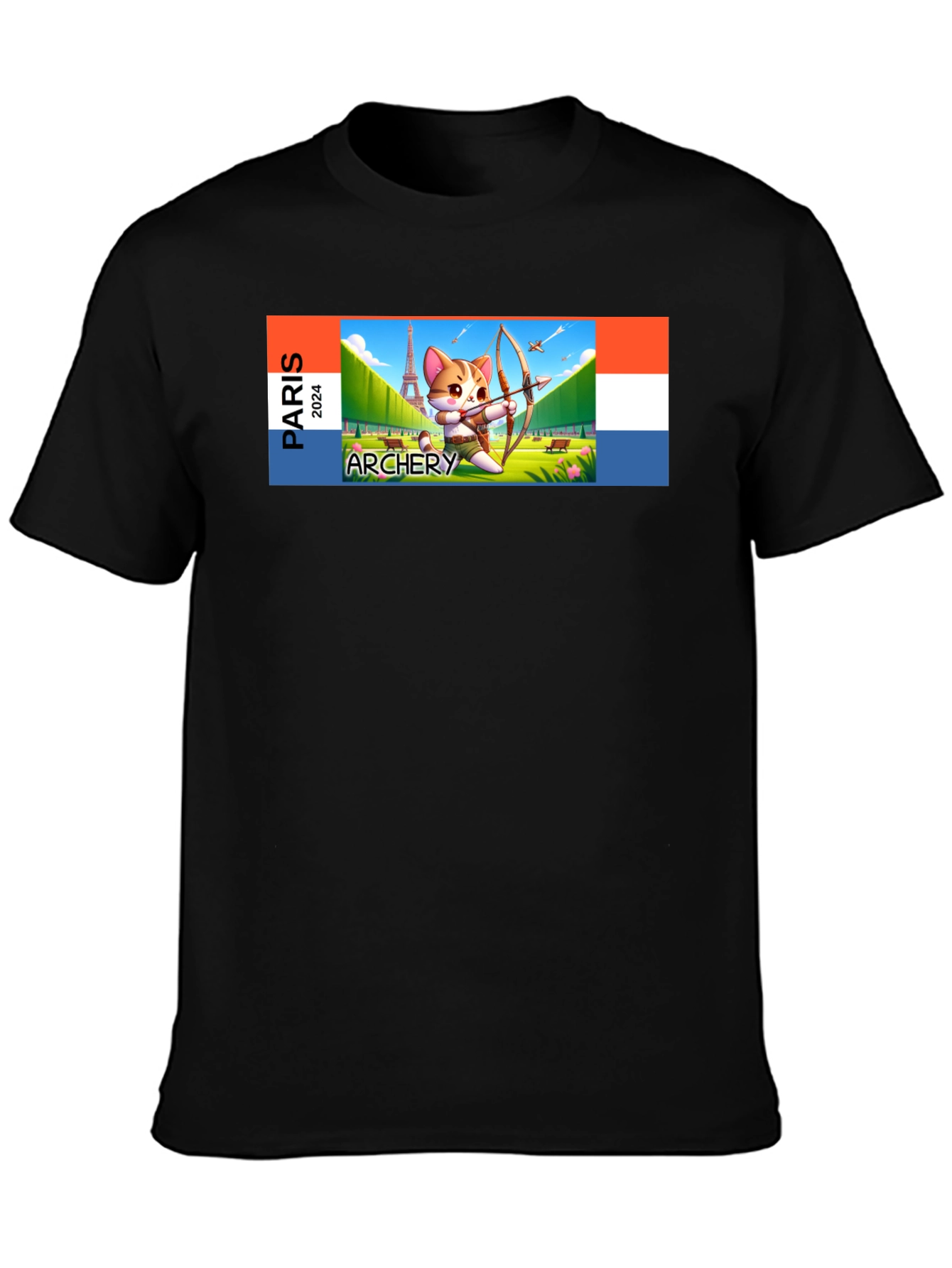 Paris 2024 Archery Cat T-Shirt