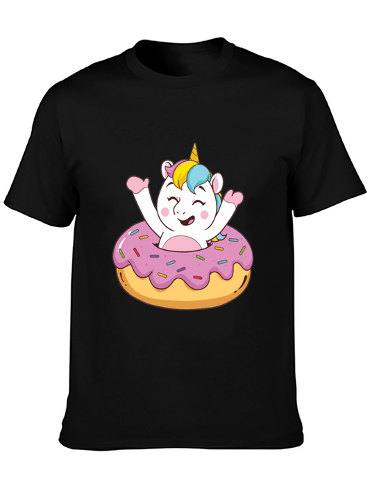 Unicorn Donut Graphic Tee - Fun & Playful Design