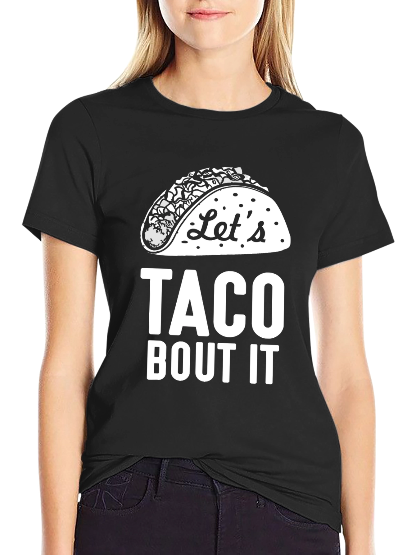 Lets Taco Bout It Black Graphic Tee