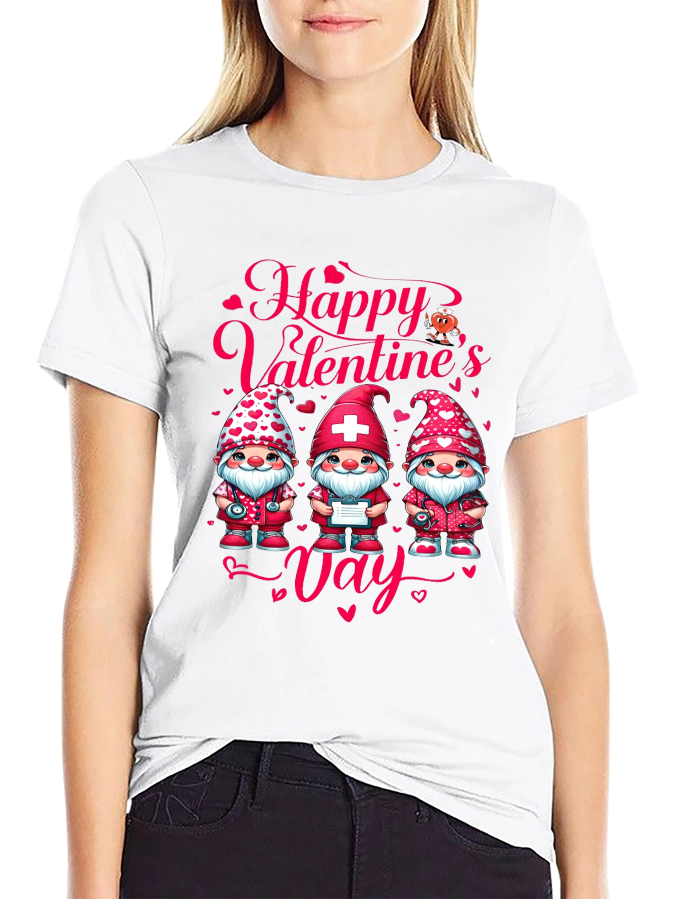 Valentines Day Nurse Gnome T-Shirt