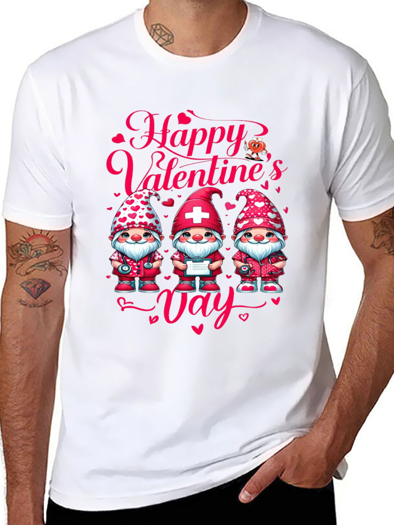 Valentines Day Nurse Gnome T-Shirt