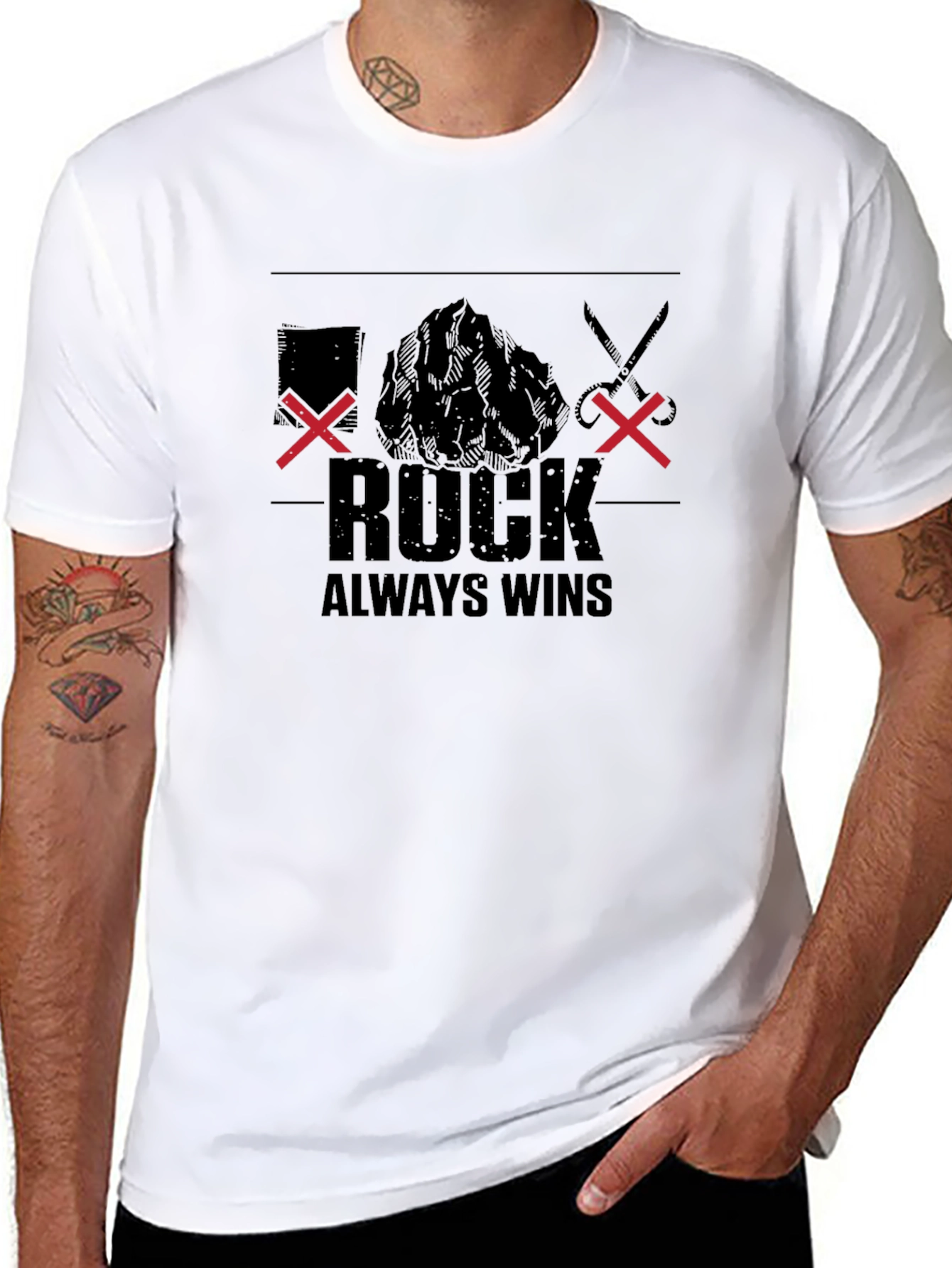 Rock Always Wins Graphic Tee