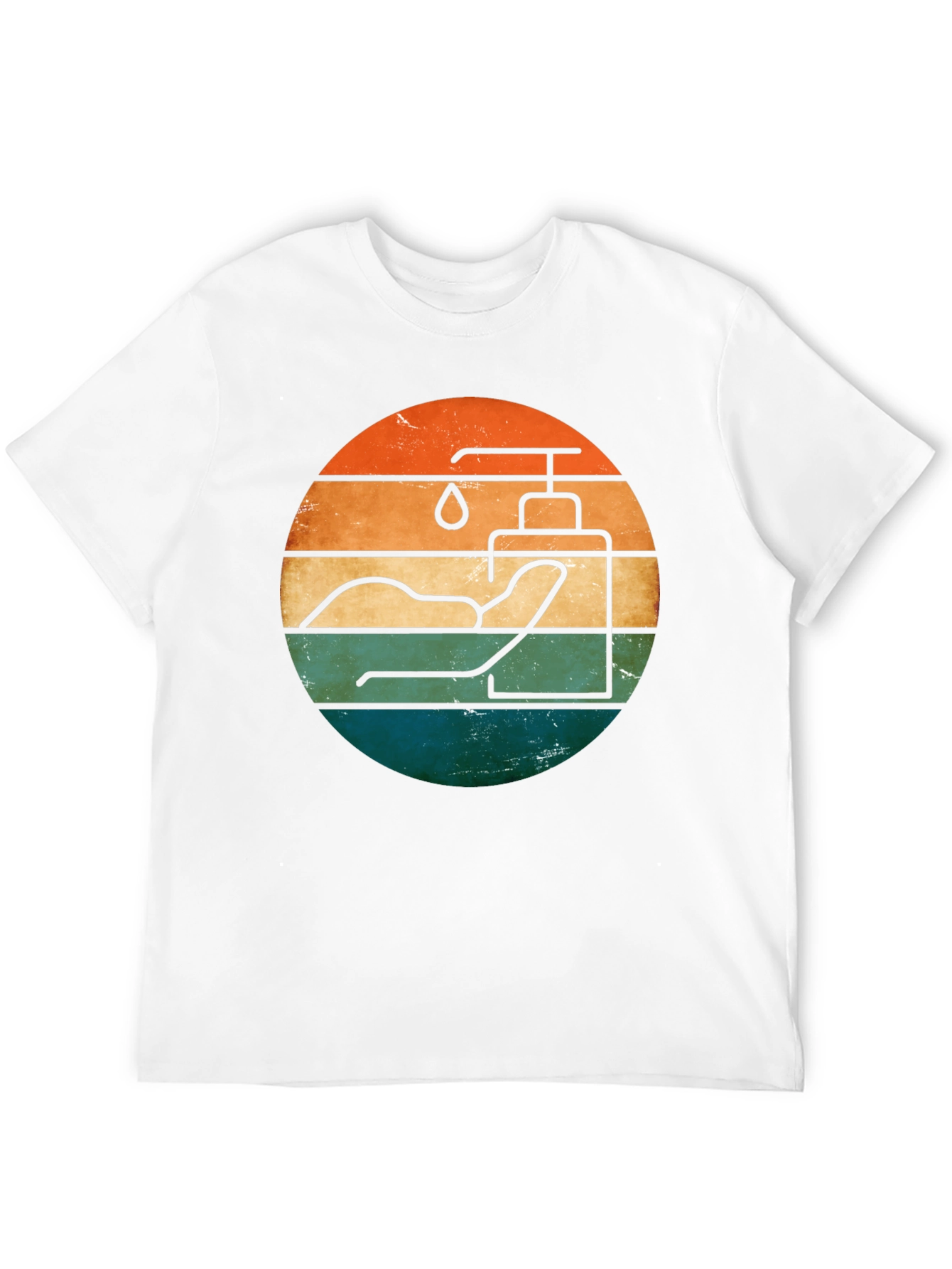 Retro Hand Sanitizer Graphic Tee - Black Cotton T-Shirt