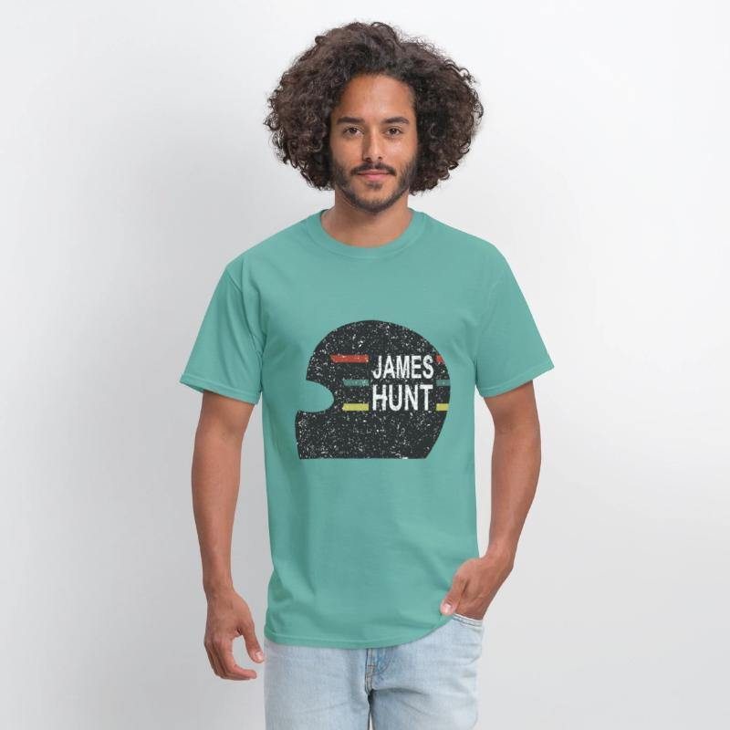 James Hunt Helmet Tee by Hunziker hunt
