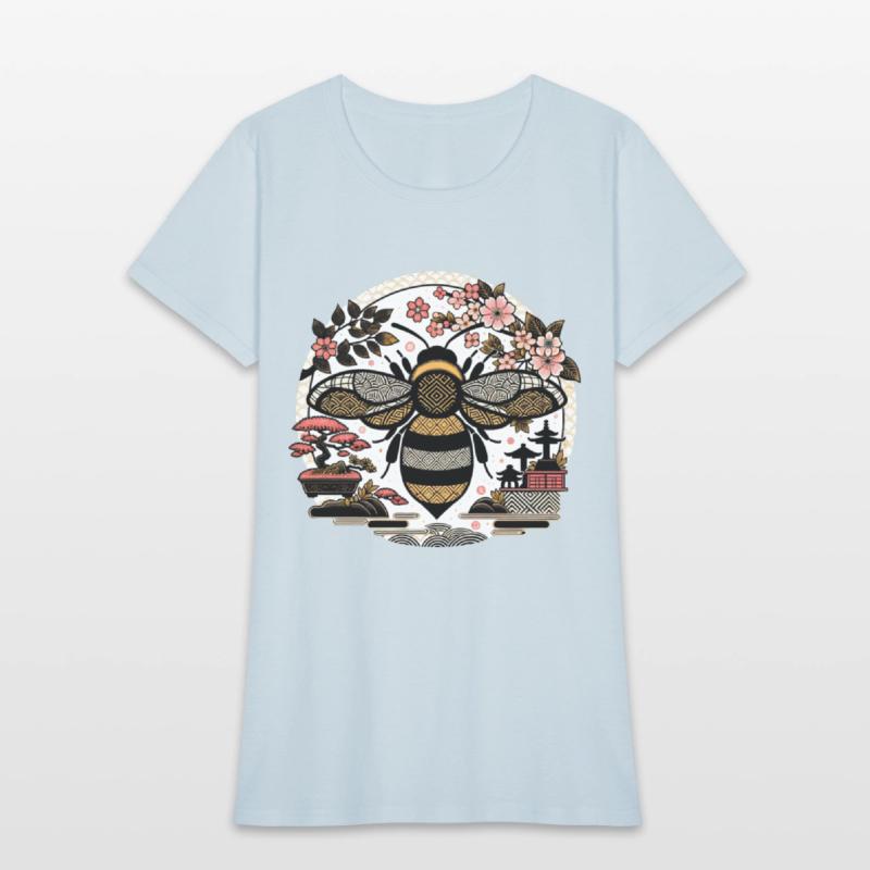Japanese Garden Bumble Bee T Shirt