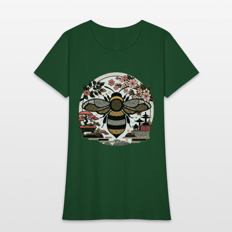Japanese Garden Bumble Bee T Shirt