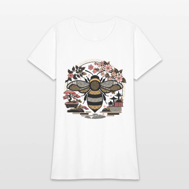 Japanese Garden Bumble Bee T Shirt