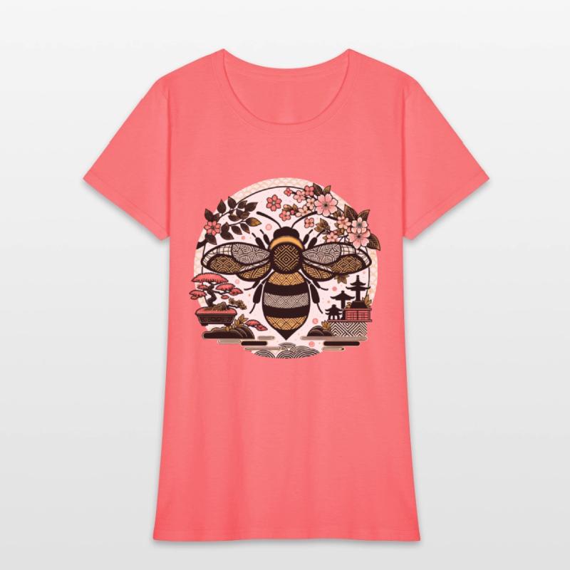 Japanese Garden Bumble Bee T Shirt