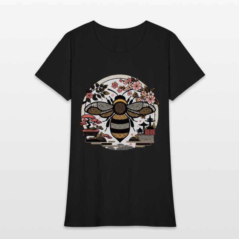Japanese Garden Bumble Bee T Shirt