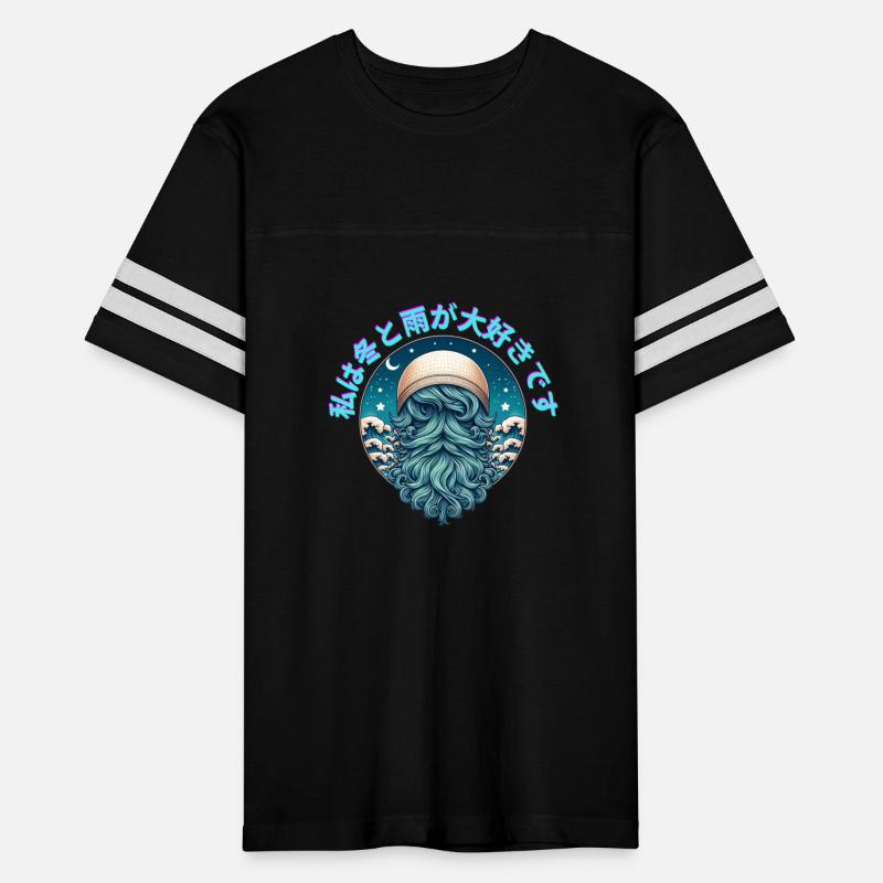 Japanese night winter dark blue sky with sea waves