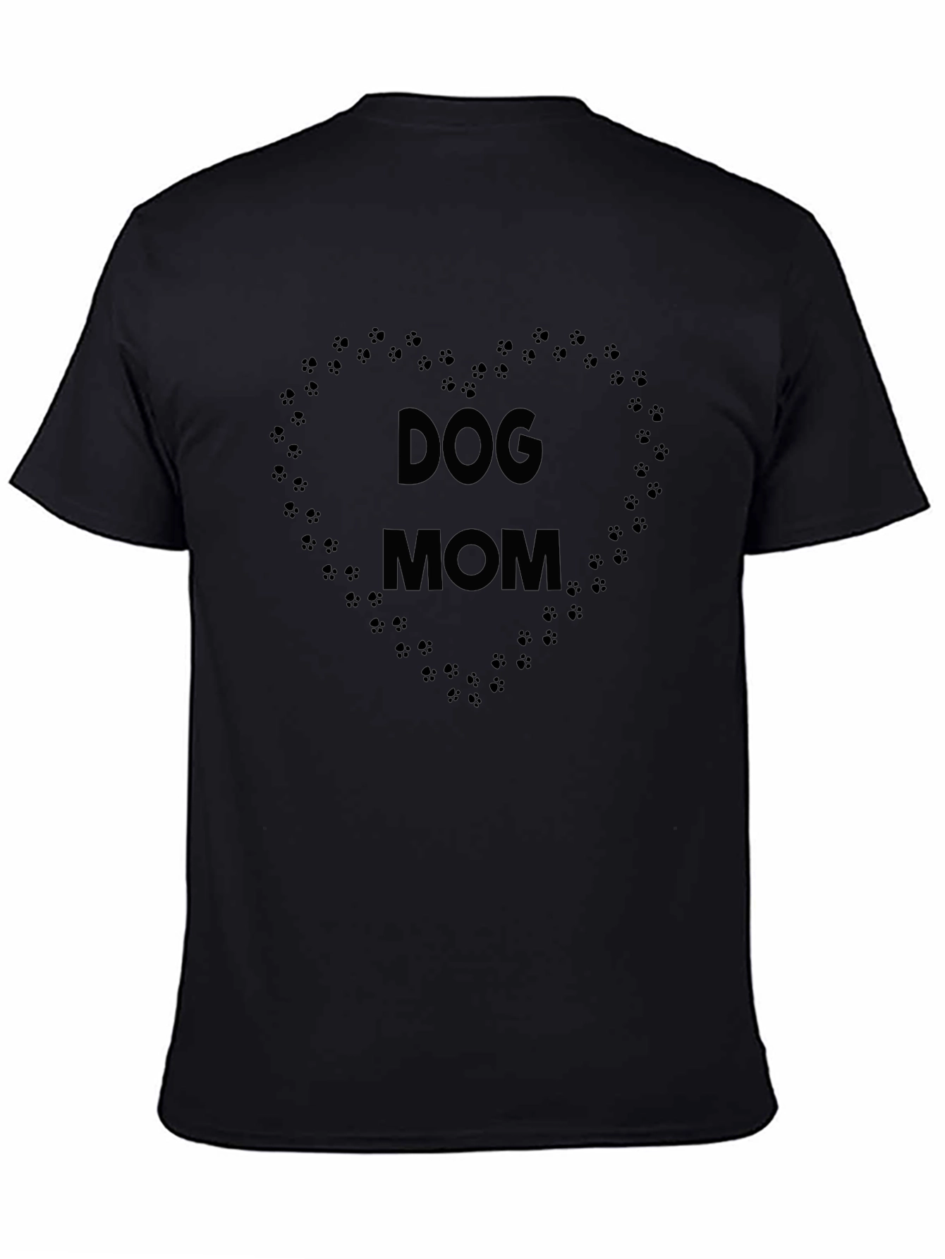 Dog Mom Paw Print Heart Graphic Tee