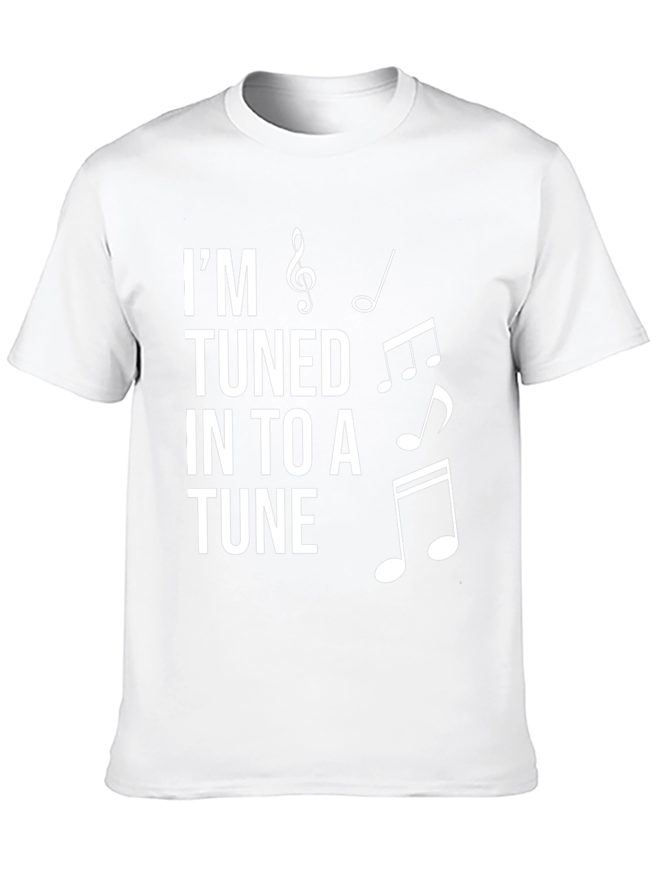 Im Tuned In To A Tune Black T-Shirt