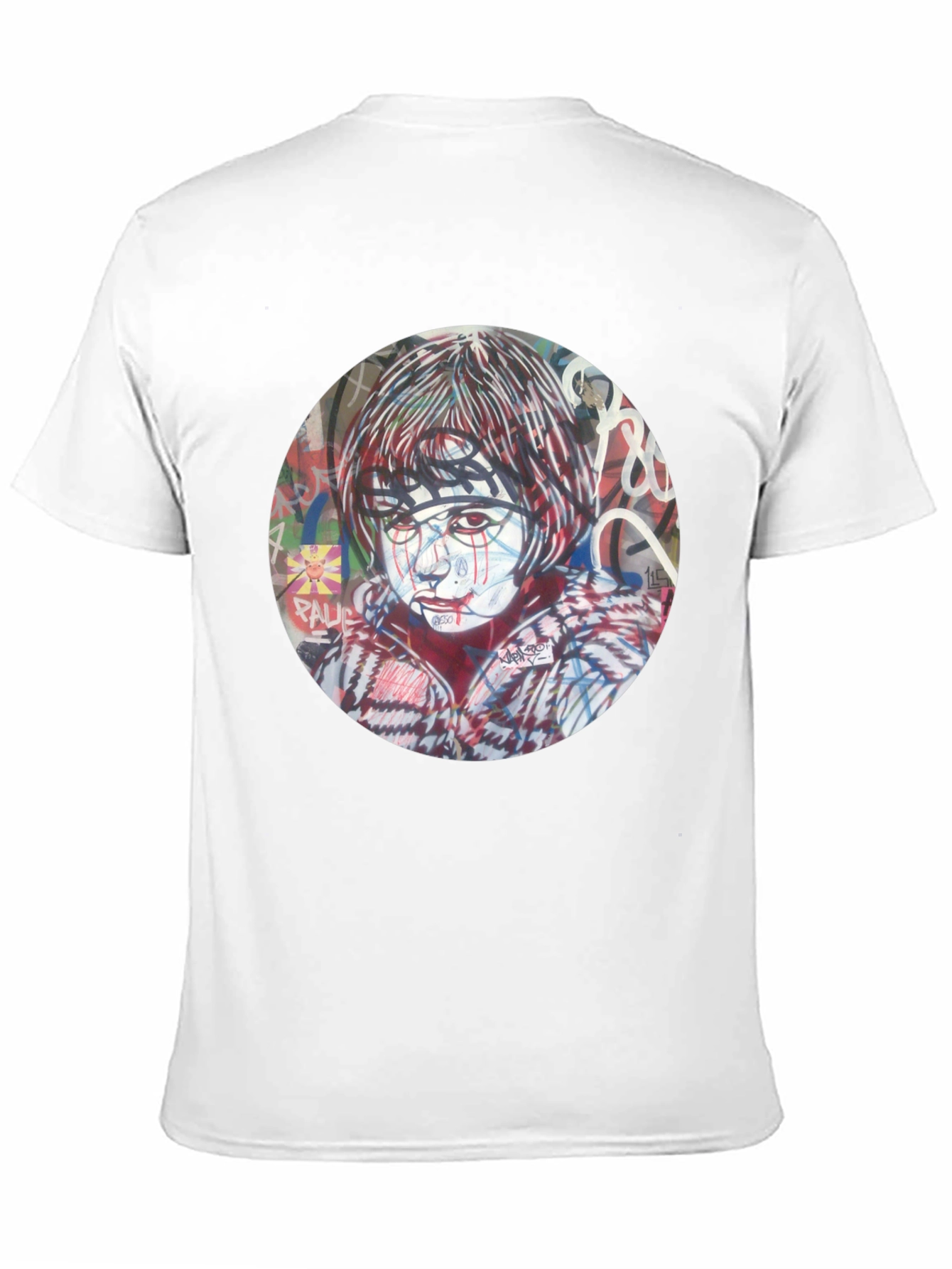 Artistic Graphic Print Black T-Shirt