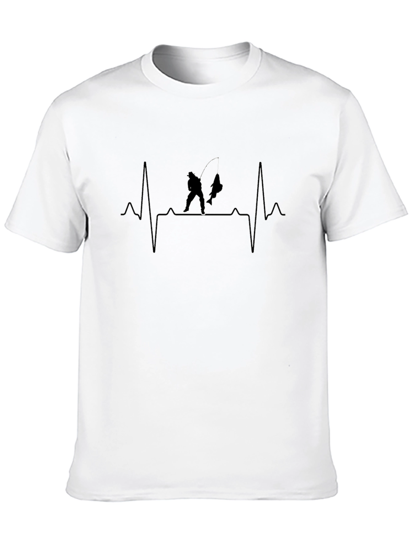 Fisherman Heartbeat Graphic Tee