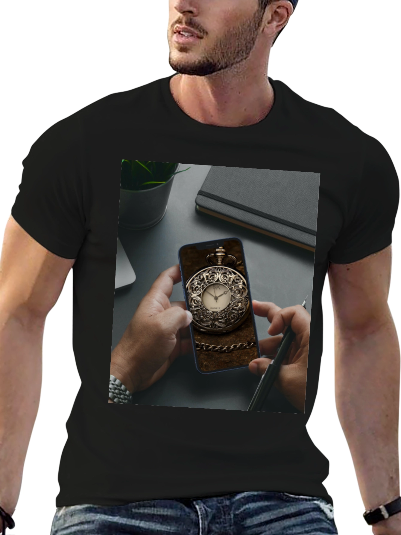 Pocket Watch Phone Case Tee