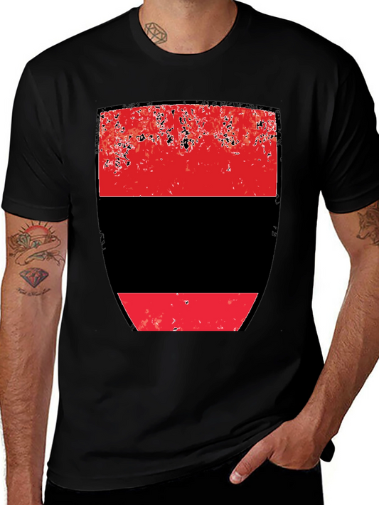 Abstract Red and Black Graphic Tee