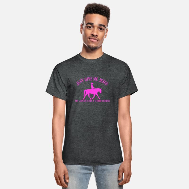 JUST GIVE ME JESUS MY JEANS AND A GOOD HORSE