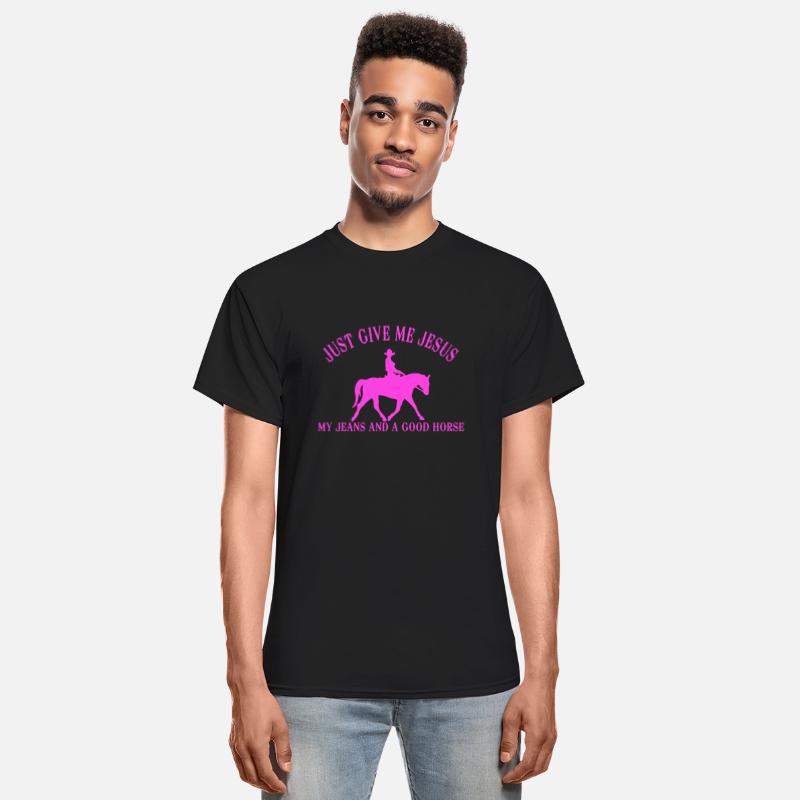 JUST GIVE ME JESUS MY JEANS AND A GOOD HORSE