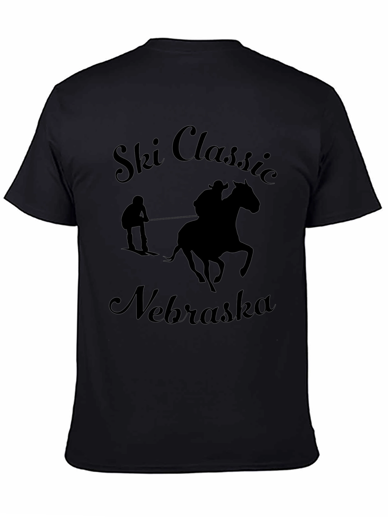 Ski Classic Nebraska Black T-Shirt