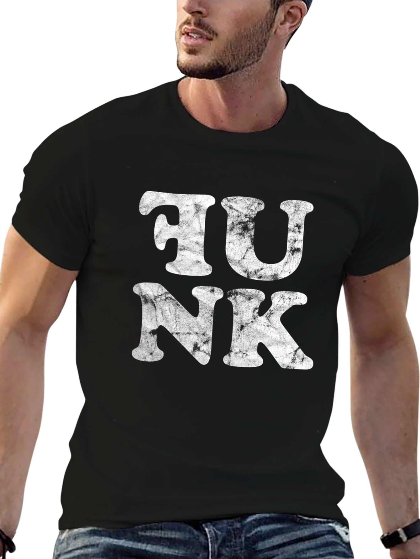 Funky Distressed Graphic T-Shirt