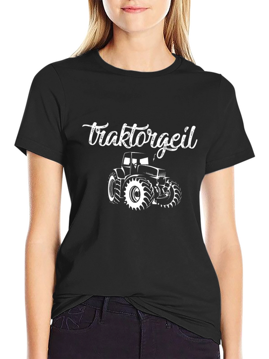 Tractorgeil Graphic Tee - Black Cotton T-Shirt